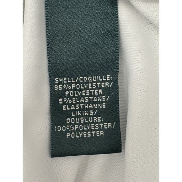 Lauren Ralph Lauren Black/White Floral Knit Dress Ruched Size 8 Lined Stretch - Picture 6 of 6